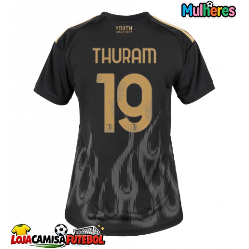 Camisa de Futebol Juventus Khephren Thuram #19 Equipamento Alternativo Mulheres 2026-27 Manga Curta